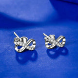 S925 Sterling Silver 8-Shaped Earrings Boutique Jewelry
