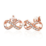S925 Sterling Silver 8-Shaped Earrings Boutique Jewelry