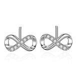 S925 Sterling Silver 8-Shaped Earrings Boutique Jewelry