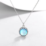S925 Sterling Silver Mengdao Necklace with Moonstone Pendant