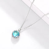 S925 Sterling Silver Mengdao Necklace with Moonstone Pendant