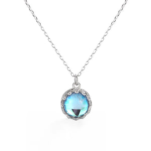 S925 Sterling Silver Mengdao Necklace with Moonstone Pendant