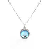 S925 Sterling Silver Mengdao Necklace with Moonstone Pendant