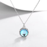 S925 Sterling Silver Mengdao Necklace with Moonstone Pendant