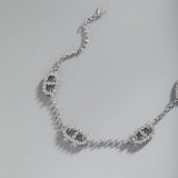 S925 Sterling Silver Charm Bracelet for Women Round Bead Adjustable Bangle
