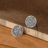 S925 Distressed Matte Retro No taboo Ladies Ear studs Earrings