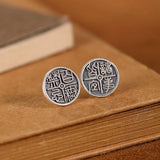 S925 Distressed Matte Retro No taboo Ladies Ear studs Earrings
