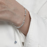 S925 Silver Double-layer Snake Bone String Buddha Adjustable Bracelet