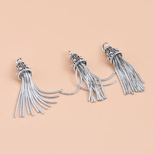 S925 Silver Thai Snake Bone Chain Tassel Pendant Beaded Material