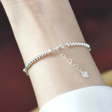 S925 Sterling Silver Tulip Coin Bracelet for Women