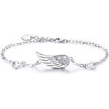 S925 Sterling Silver Angel Wing Bracelet