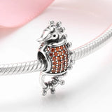 S925 Sterling Silver Beaded Ocean Starfish Seahorse Bracelet DIY