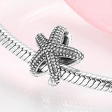 S925 Sterling Silver Beaded Ocean Starfish Seahorse Bracelet DIY