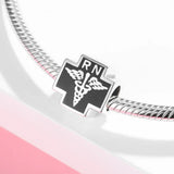S925 Sterling Silver Beaded Pendant Medical Bracelet DIY Accessory