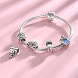 S925 Sterling Silver Cat Bracelet DIY Accessories Beads
