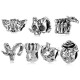 S925 Sterling Silver Beads Gothic Series DIY Bracelet Accessories Loose Beads