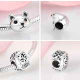 S925 Enamel Silver Beads Creative Puppy Series DIY Bracelet Accessories