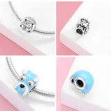 S925 Enamel Silver Beads Creative Puppy Series DIY Bracelet Accessories