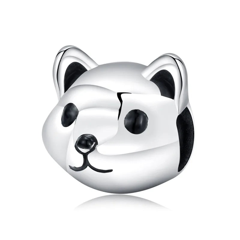 S925 Enamel Silver Beads Creative Puppy Series DIY Bracelet Accessories