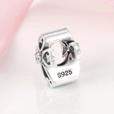 S925 Sterling Silver Hollow Cross Beads DIY Bracelet Accessories