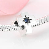 S925 Sterling Silver Hollow Cross Beads DIY Bracelet Accessories