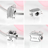 S925 Sterling Silver Seaside Vacation Travel Beads Pendant DIY Jewelry
