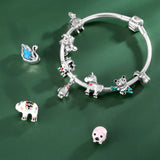 S925 Sterling Silver Animal Bracelet Enamel Beads