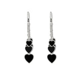 S925 Sterling Silver Love Stud Earrings Tassels Playful Wild Ear Buckle