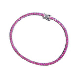 S925 Silver Tennis Chain Bracelet with Zircon Diamonds