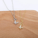 S925 Butterfly Diamond Necklace Small Fresh Hollow Design