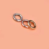 S925 Sterling Silver Button Accessories Mechanical Round Buckle