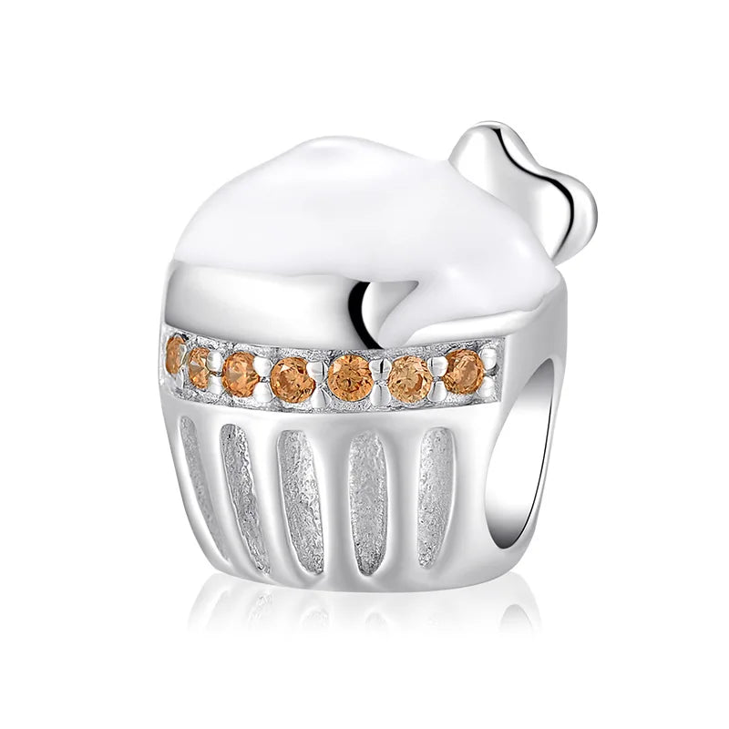 S925 Sterling Silver Ice Cream Enamel Beads DIY Accessories