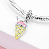 S925 Sterling Silver Ice Cream Enamel Beads DIY Accessories