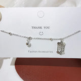 S925 Sterling Silver Coin Abacus Bell Anklet All-Match Fresh Women's Anklet