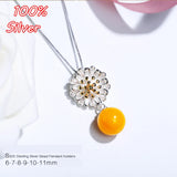 S925 Sterling Silver Pendant Base for Round Beads