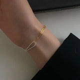 S925 Sterling Silver Separation Rice Bracelet Female Ins Wind Delicate
