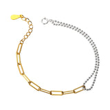 S925 Sterling Silver Separation Rice Bracelet Female Ins Wind Delicate