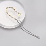 S925 Sterling Silver Separation Rice Bracelet Female Ins Wind Delicate