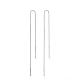 S925 Sterling Silver Long Tassel Earrings Hypoallergenic Ear Line