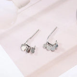 S925 Round Silver Earrings for Women