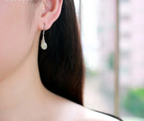925 Silver Natural Hetian Jade Earrings