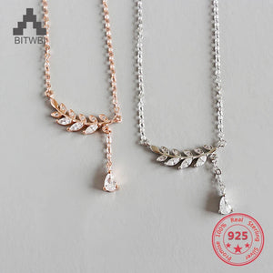 S925 Silver Zircon Necklace for Women