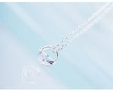 S925 Silver Necklace with Bohimia Rhinestone Pendant