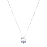 S925 Silver Necklace with Bohimia Rhinestone Pendant