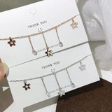 S925 Sterling Silver Flower Tassel Anklet Women's Silver Anklet