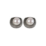 S925 Pearl Ear Studs Scallop Shell Earrings