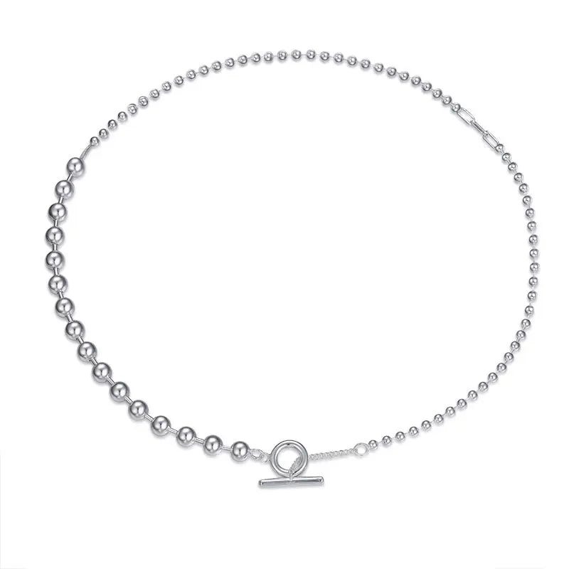 925 Silver Geometric Hook Box Necklace Party Jewelry