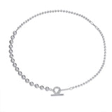 925 Silver Geometric Hook Box Necklace Party Jewelry