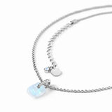 S925 Moonstone Pendant Necklace Women's Jewelry