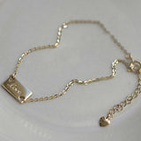 S925 Sterling Silver Gilded Love Bracelet Ins-Style Feminine Sense